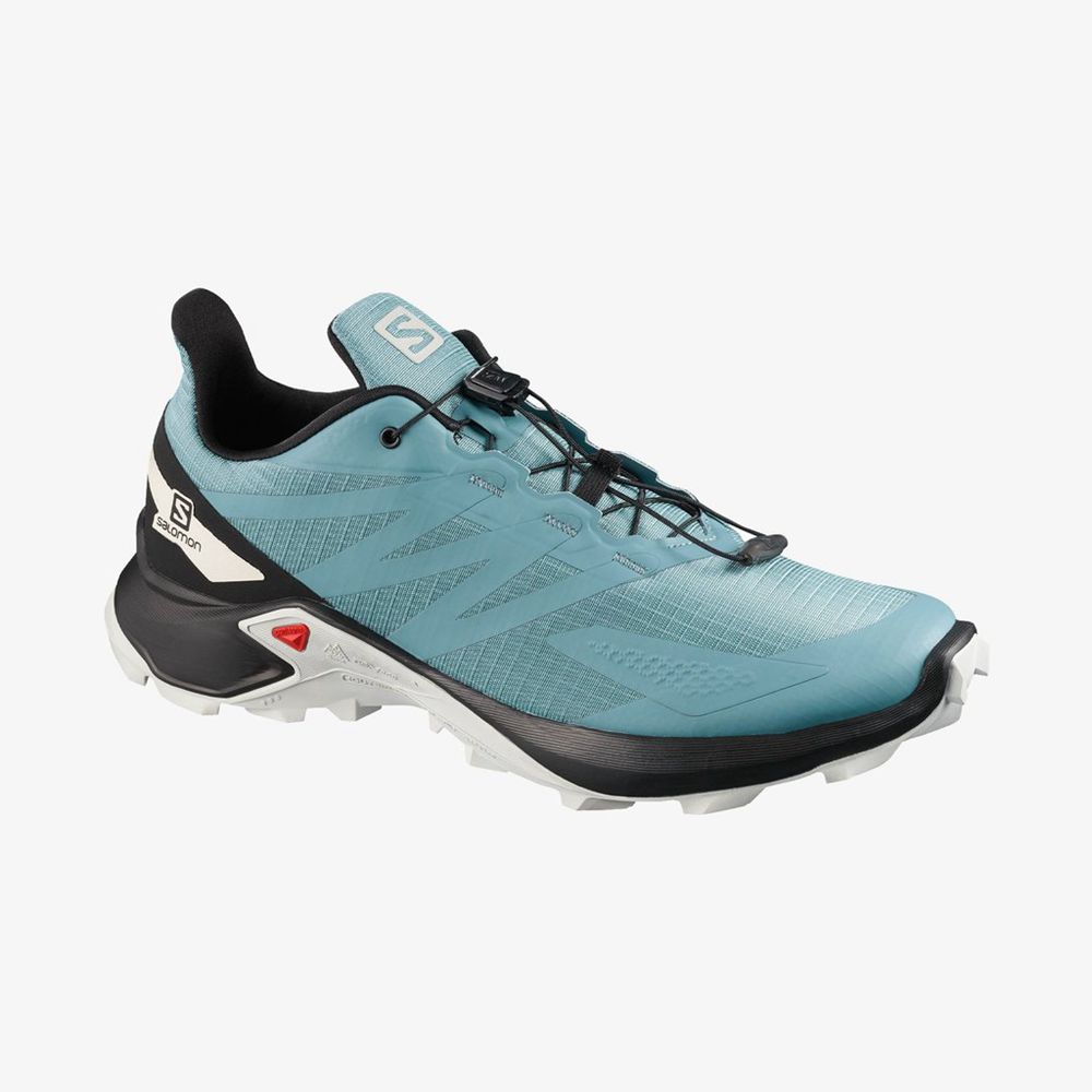 Salomon Singapore Mens Trail Running Shoes - SUPERCROSS BLAST Blue | 72680-VAOE